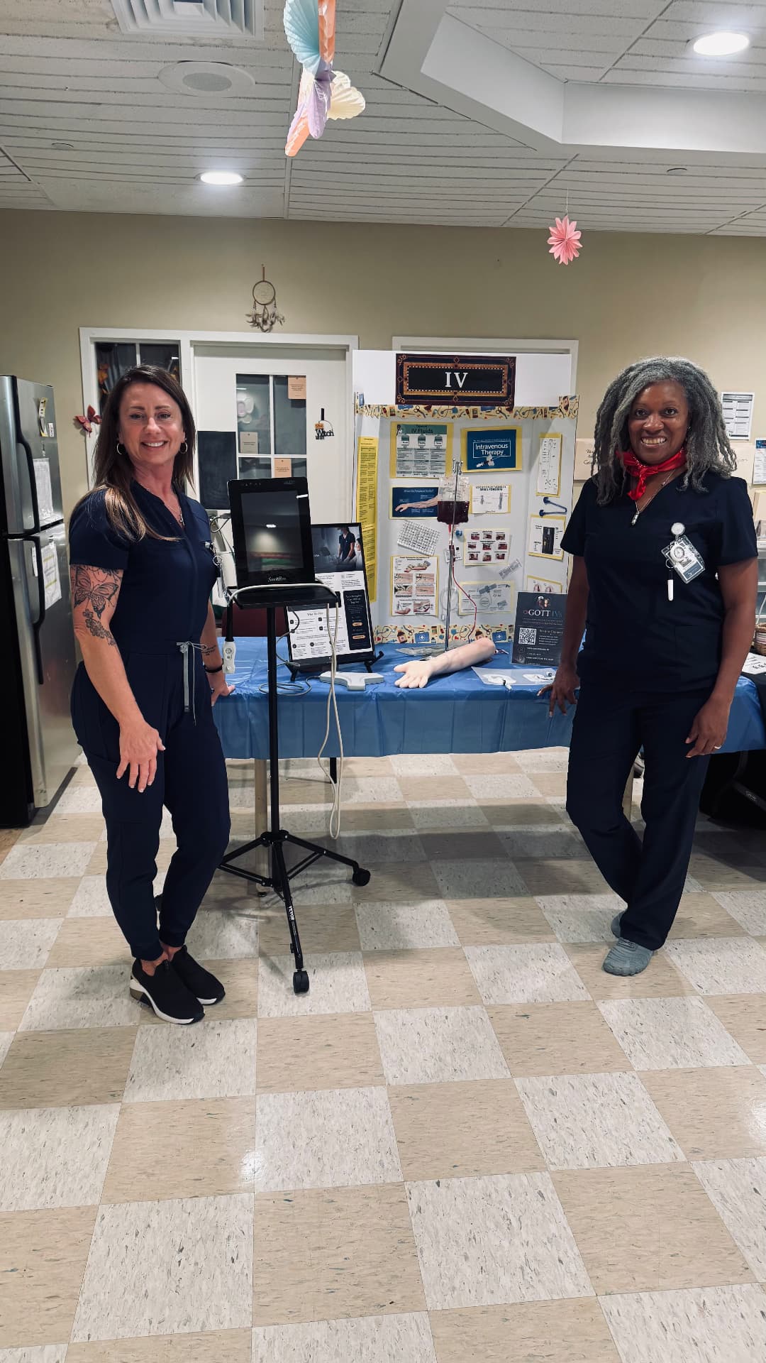 GOTT IVs co-founders Tammy Hufcut and Tanya King-Edwards together in a clinical setting